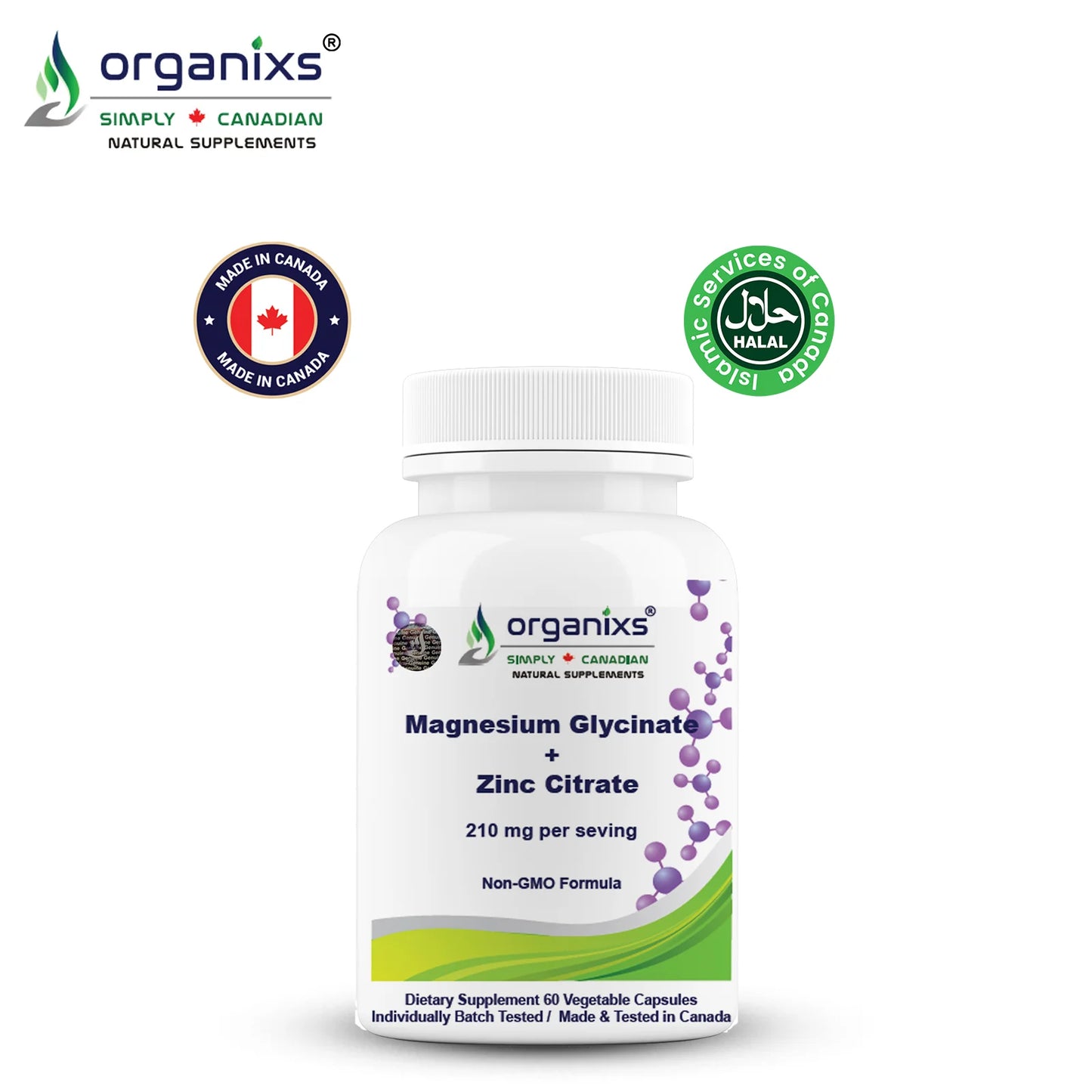 Magnesium glycinate 200 mg + Zinc Citrate 10 mg