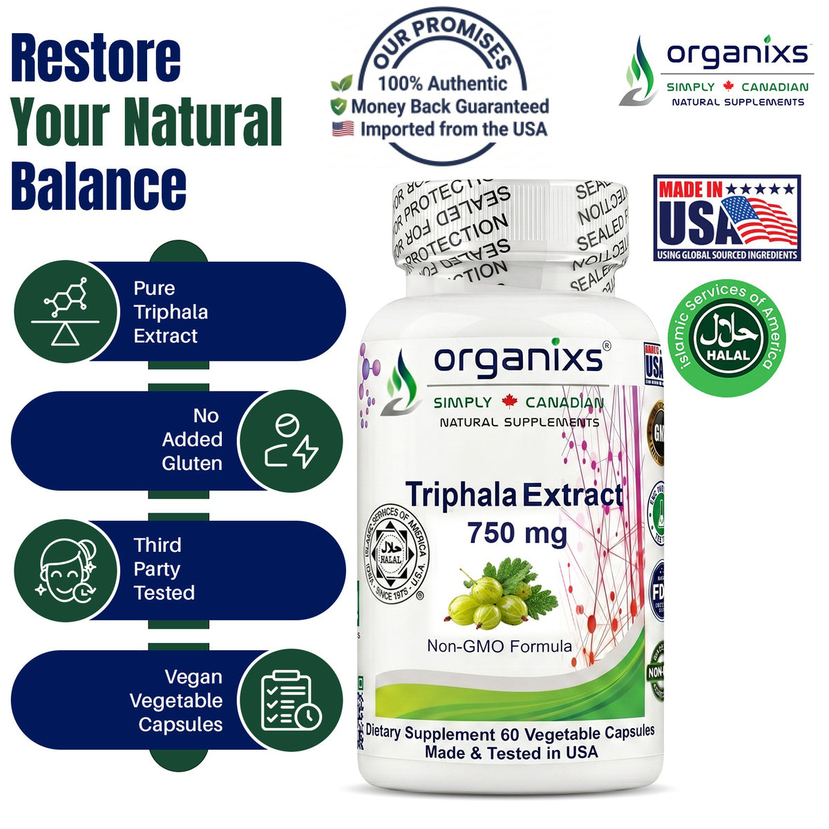 Organixs Triphala Supplement