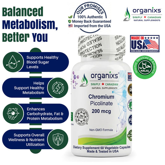 Organixs CHROMIUM PICOLINATE 200mcg
