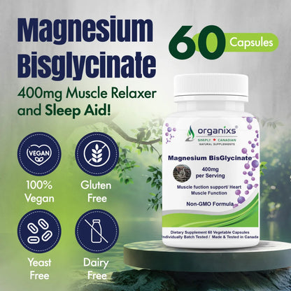 Magnesium Bisglycinate 400mg (Canada)