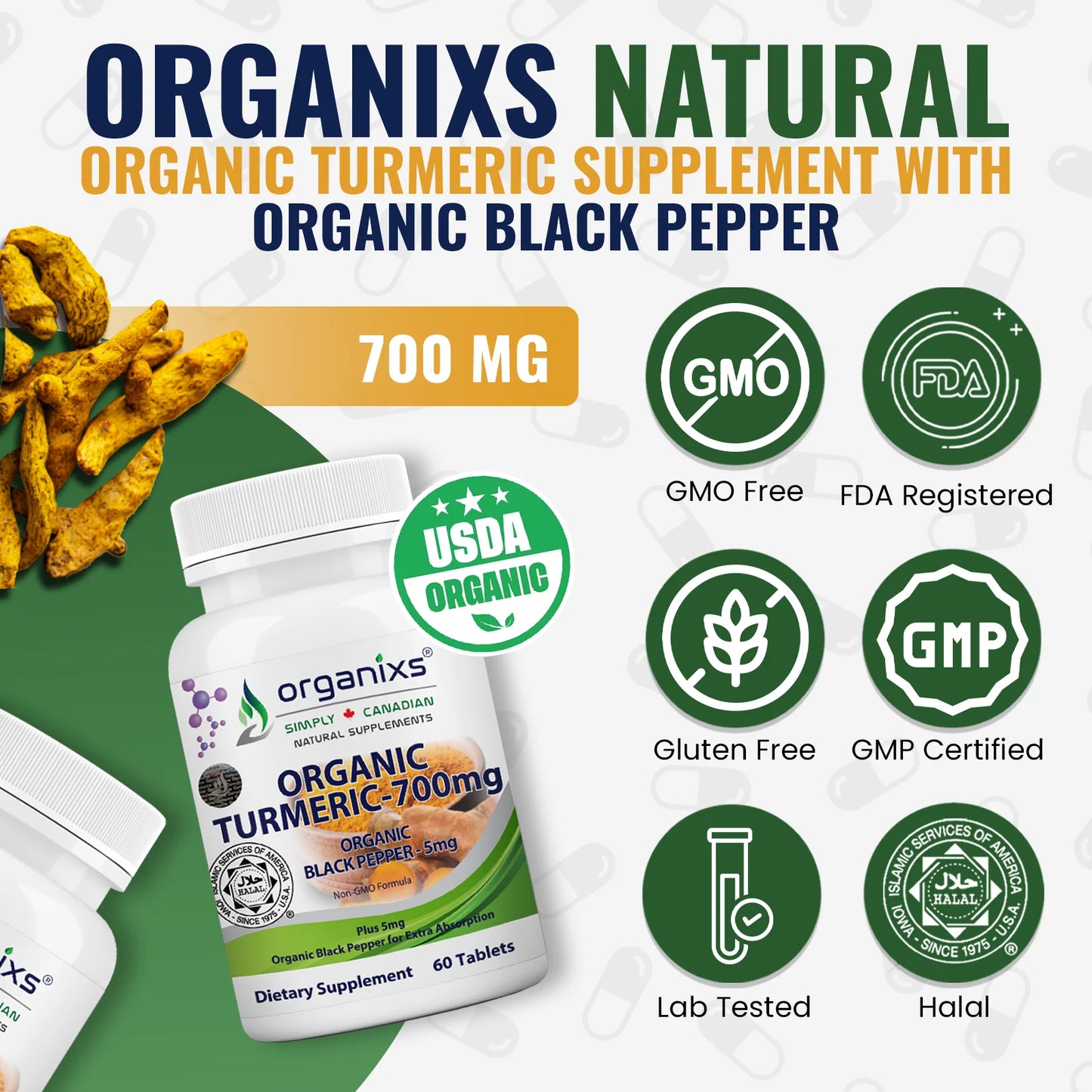 Organic Turmeric 700mg