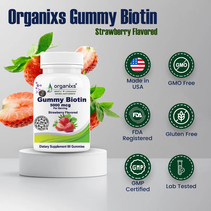 Organixs Biotin Gummy 5000 mcg