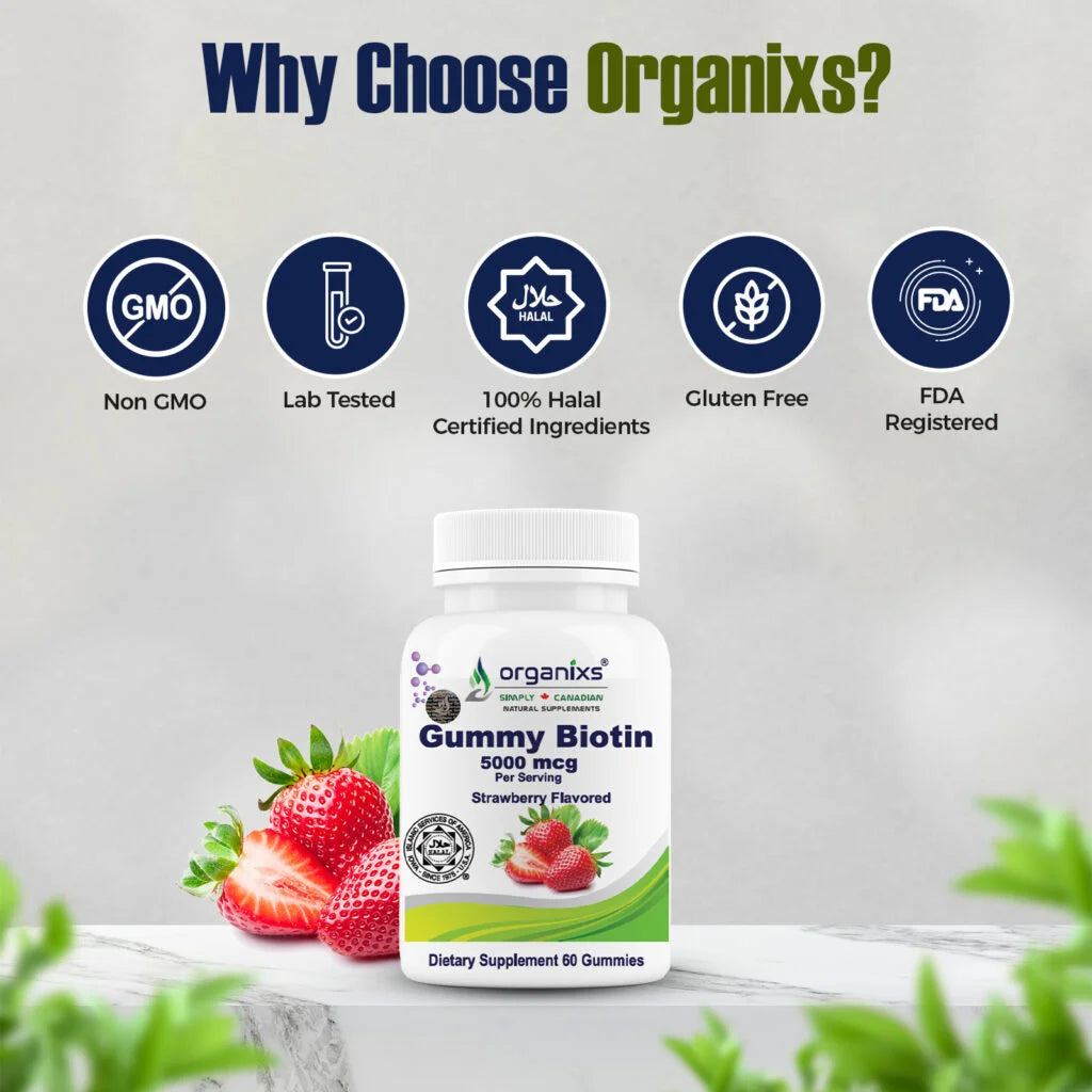 Organixs Biotin Gummy 5000 mcg