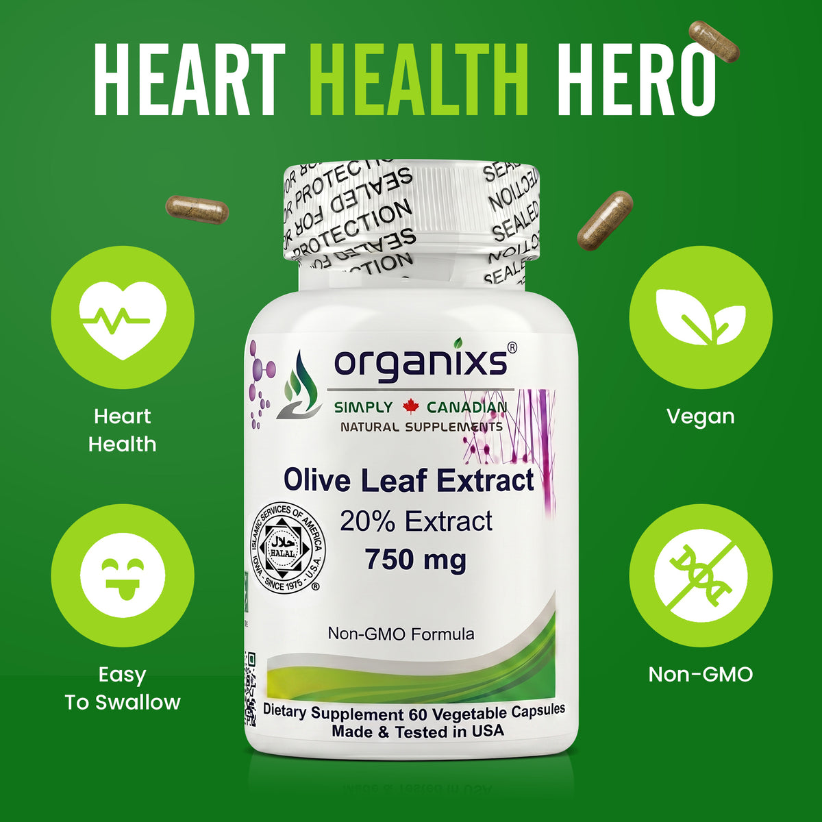 Organixs Olive Leaf Extract 750mg