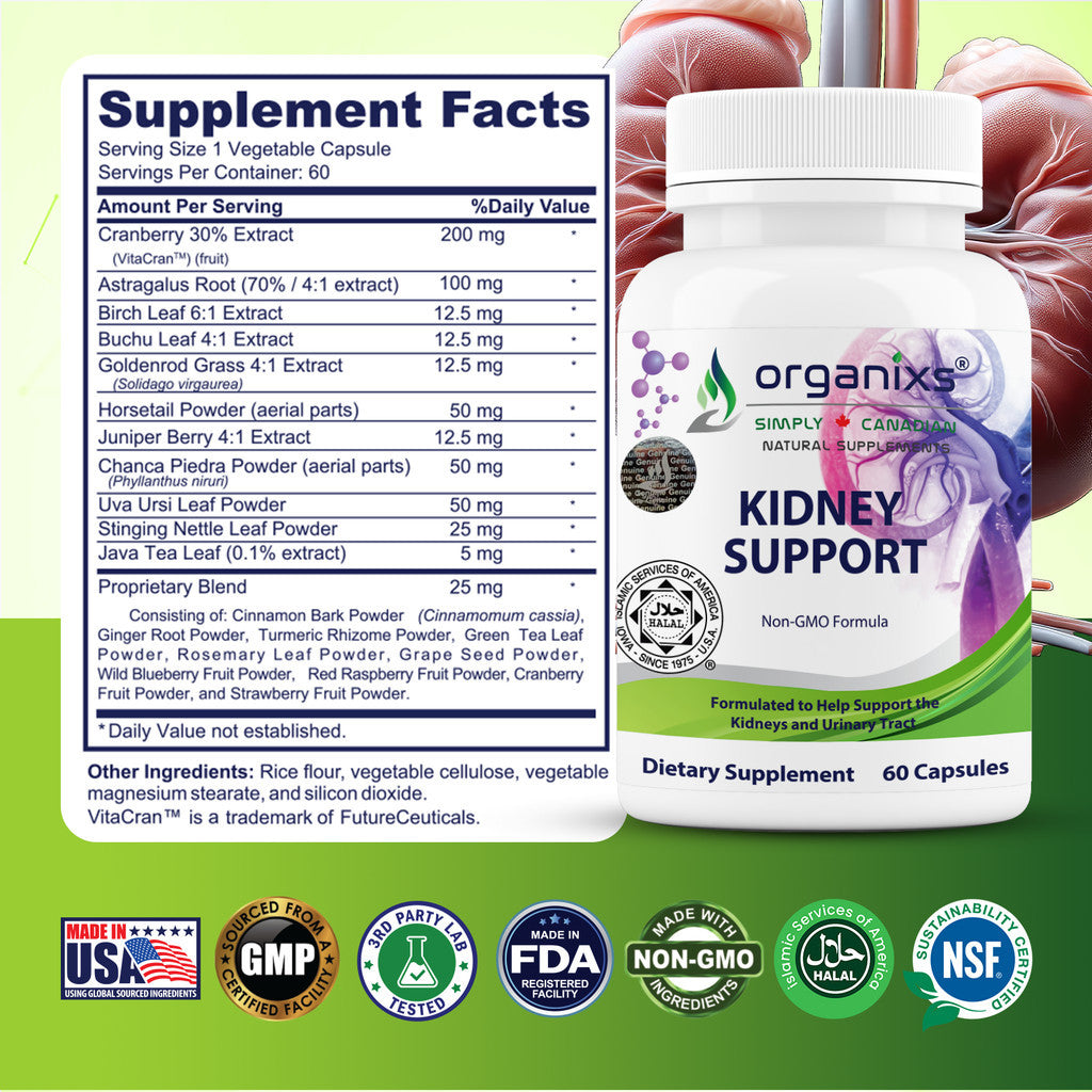 Organixs Halal Natural Kidney Support Supplement