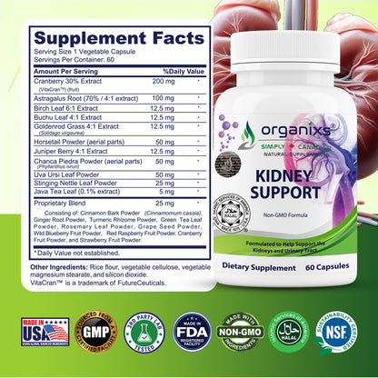 Organixs Halal Natural Kidney Support Supplement