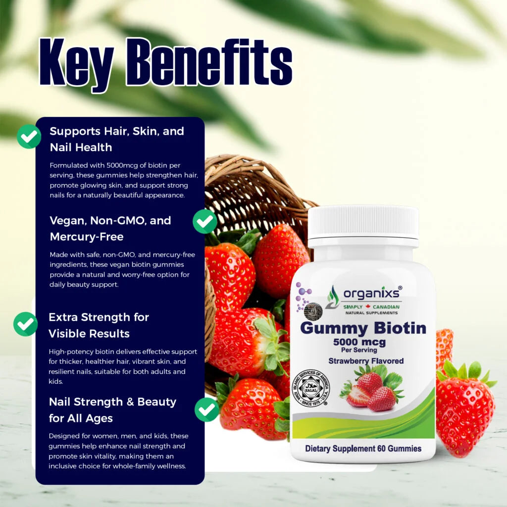 Organixs Biotin Gummy 5000 mcg