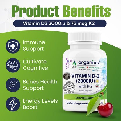 Organixs Vitamin D3 K2 2000iu