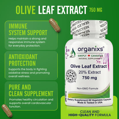 Organixs Olive Leaf Extract 750mg