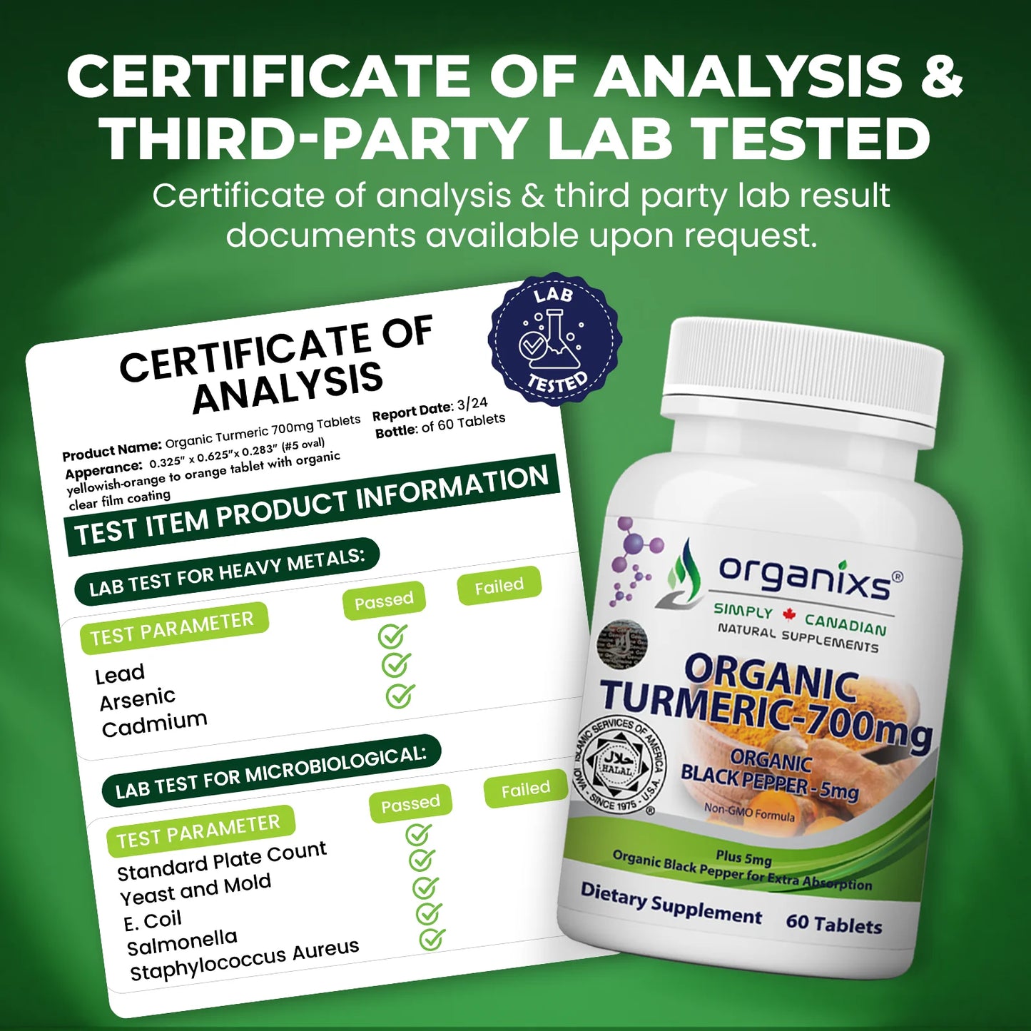 Organic Turmeric 700mg