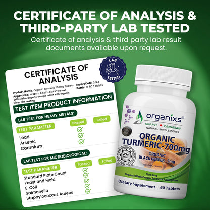 Organic Turmeric 700mg