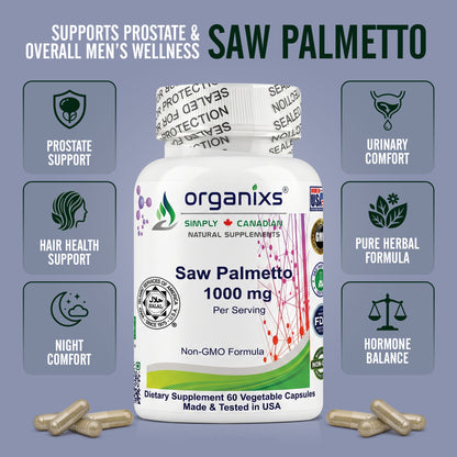 Organixs Saw Palmetto Supplement 1000mg