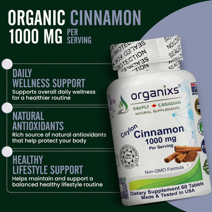 Organixs Organic Ceylon Cinnamon 1000mg