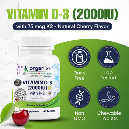 Organixs Vitamin D3 K2 2000iu