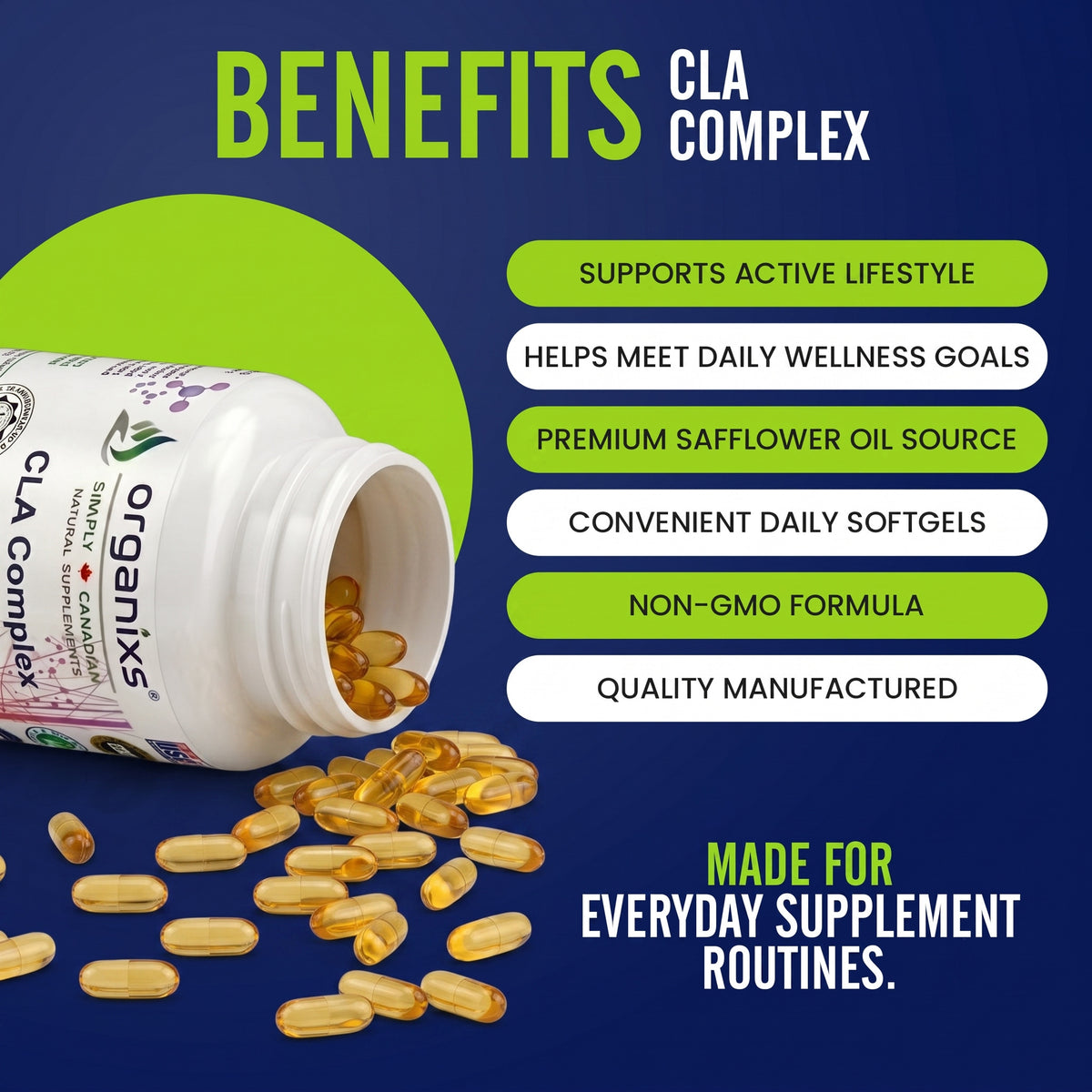 Organixs CLA Supplement 1000mg