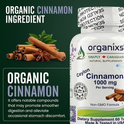 Organixs Organic Ceylon Cinnamon 1000mg