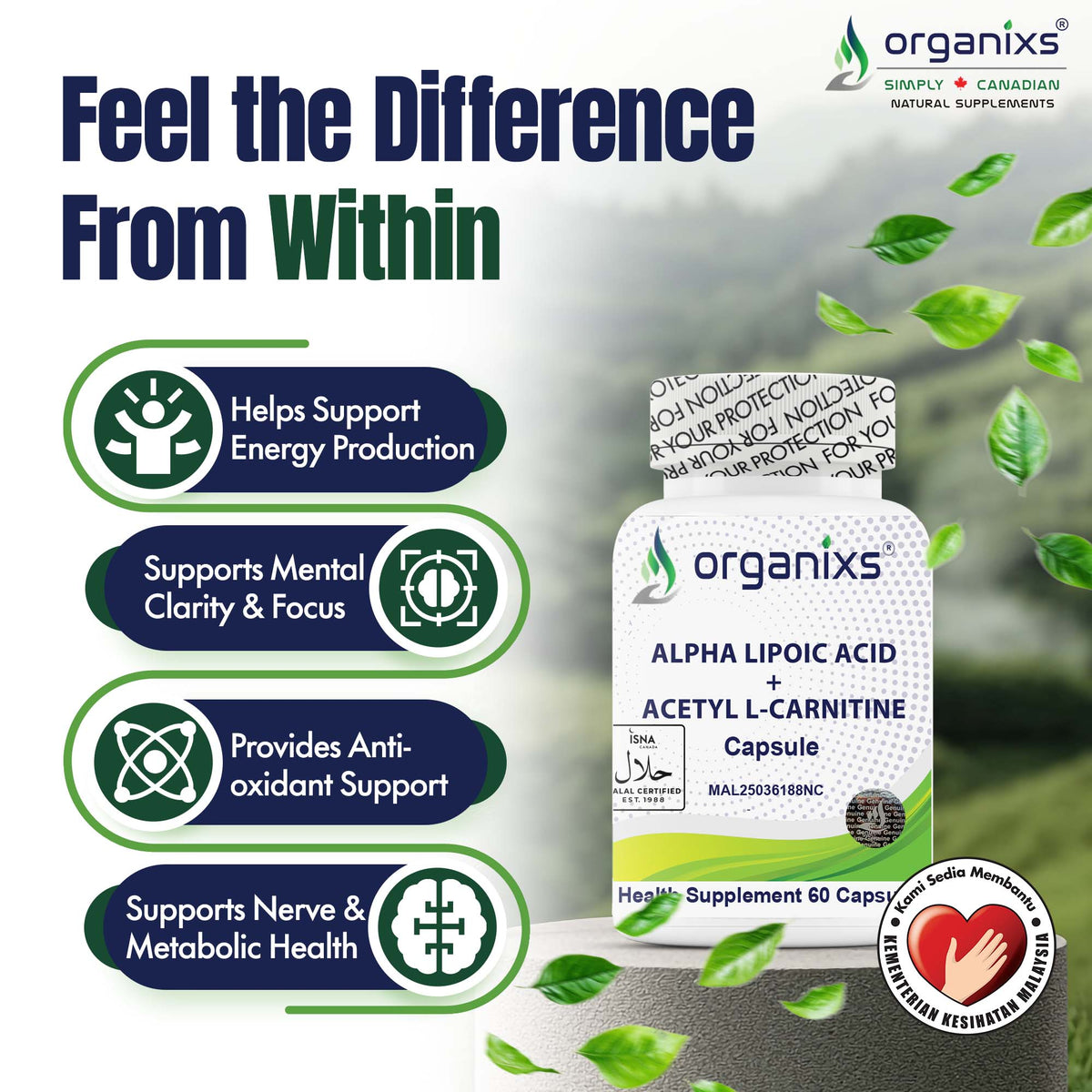 Organixs Alpha Lipoic Acid (ALA 225mg)