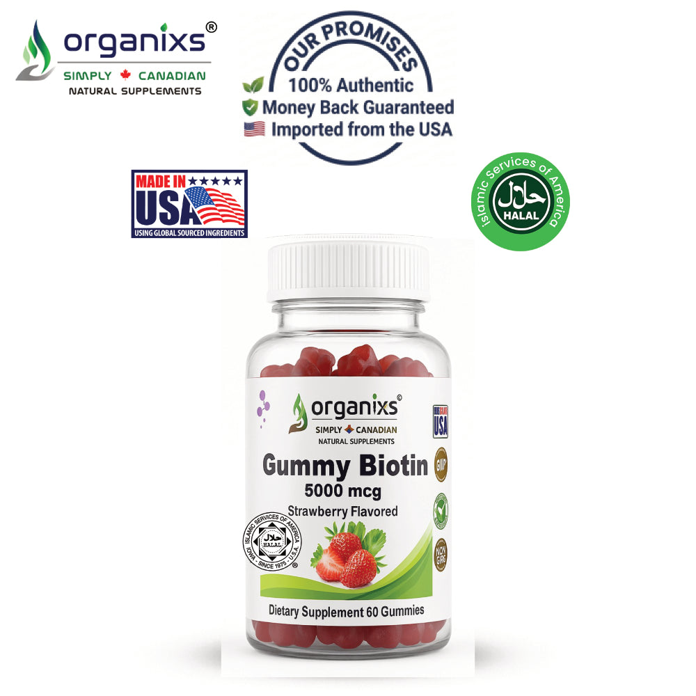 Organixs Biotin Gummy 5000 mcg