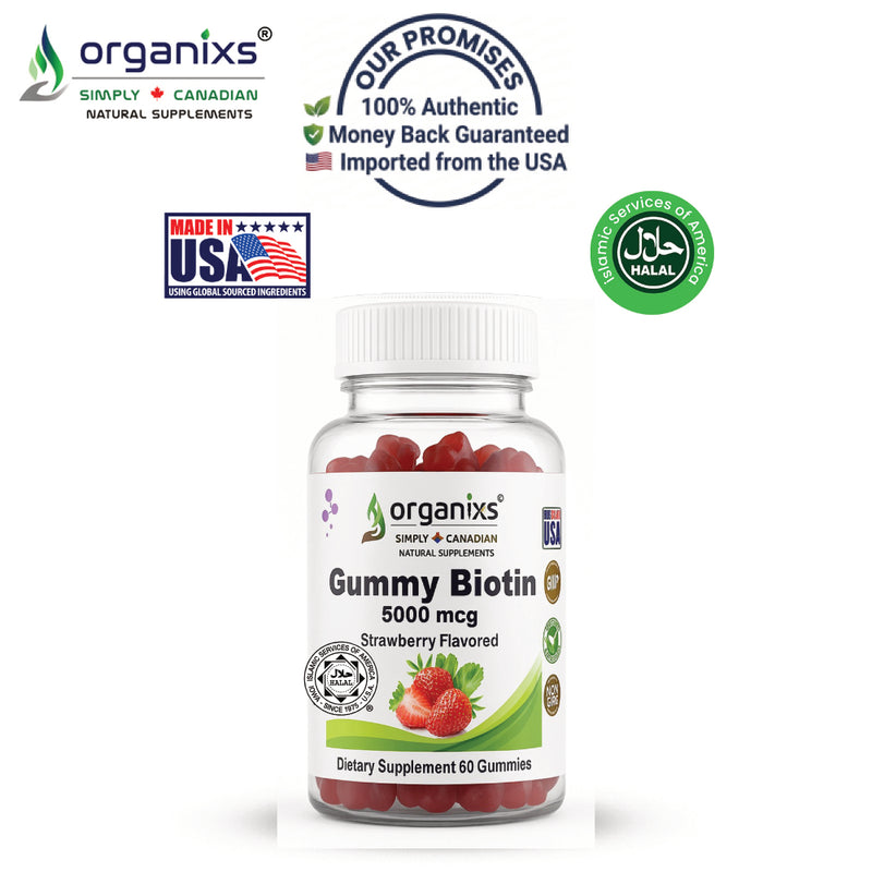 Organixs Biotin Gummy 5000 mcg