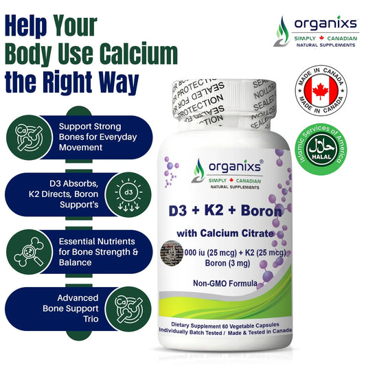 D3 1000iu + K2 + Boron with Calcium Citrate