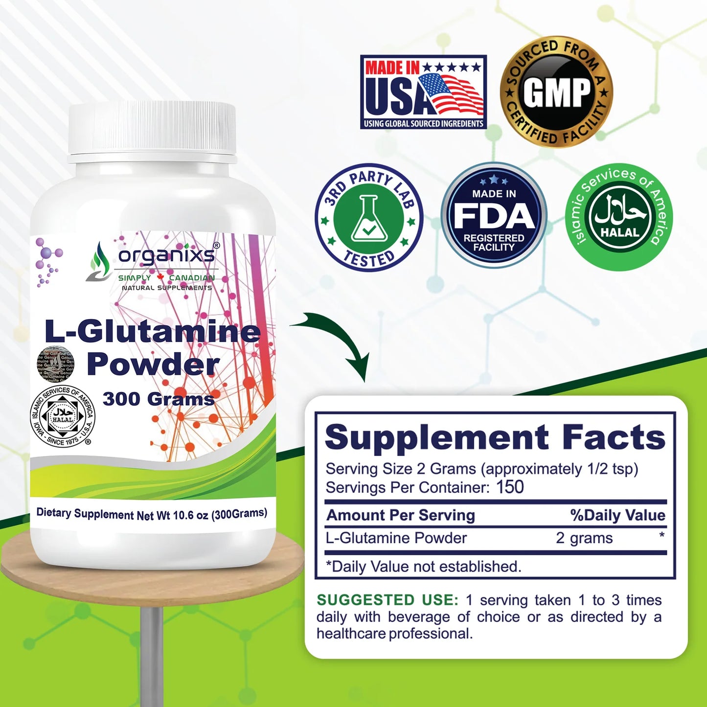 Glutamine powder