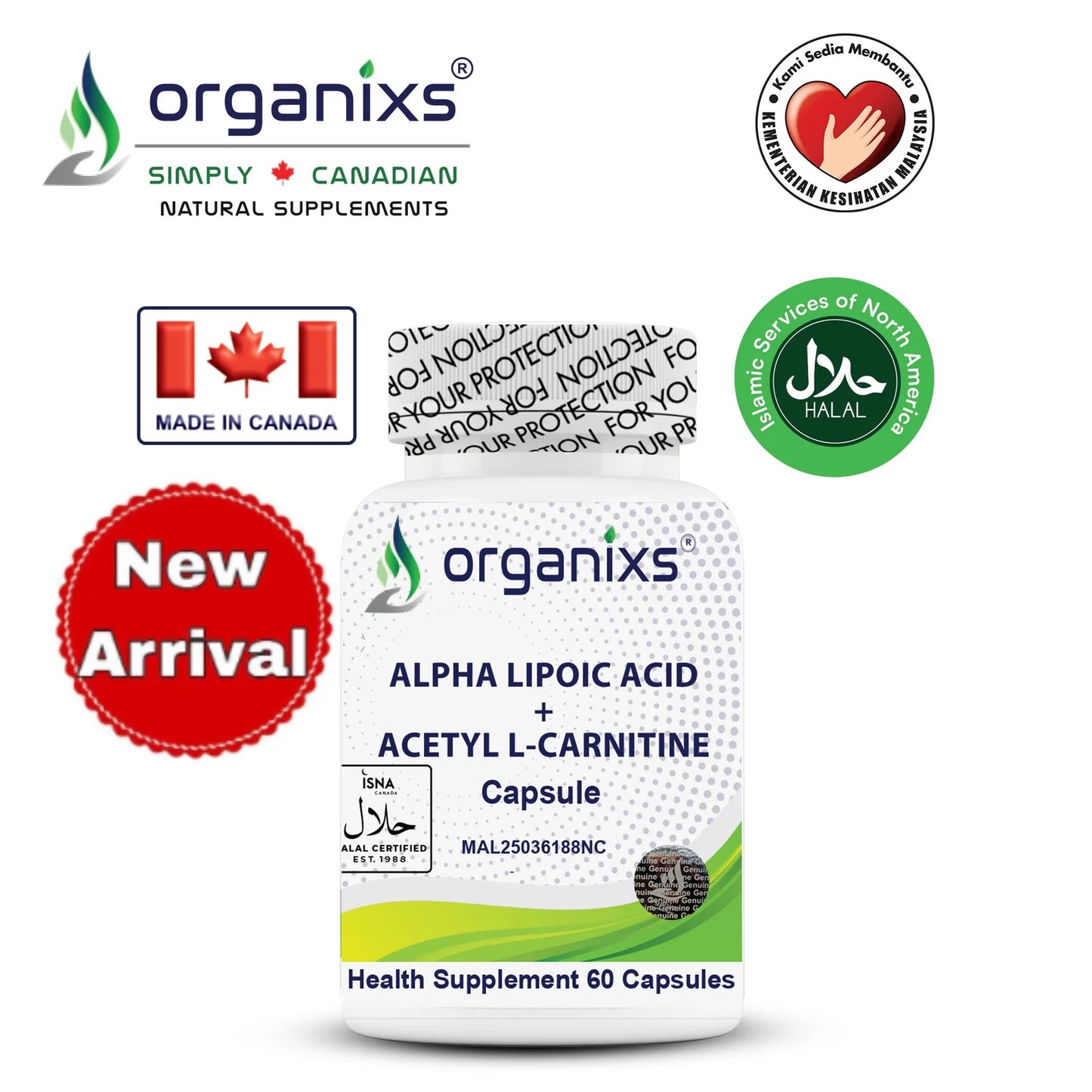 Alpha Lipoic Acid 225mg + Acetyl L-Carnitine 525mg (ALCAR) [CND]