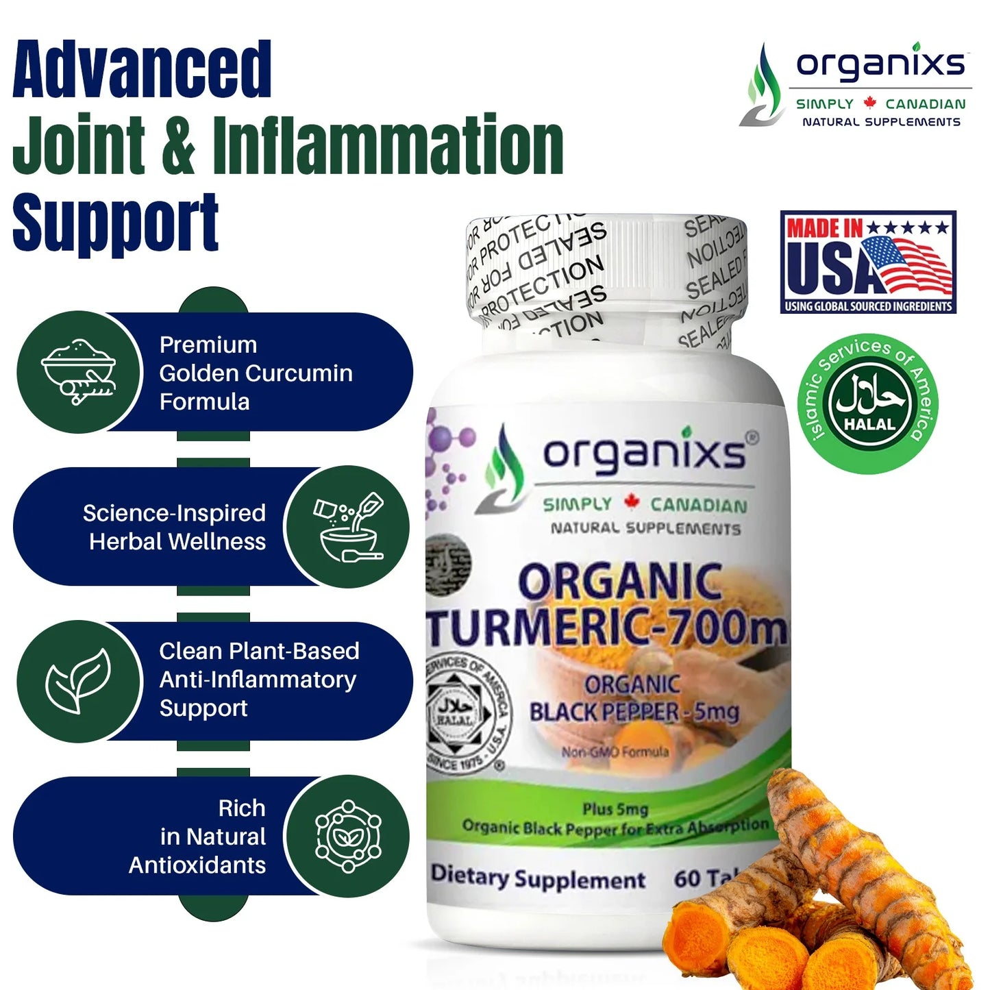 Organic Turmeric 700mg