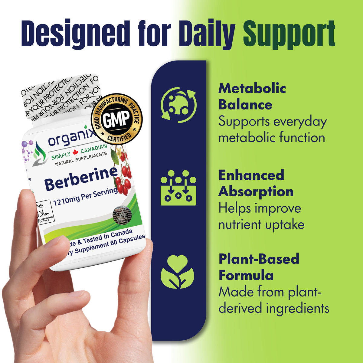 Organixs Berberine 1210mg