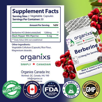 Organixs Berberine 1210mg